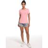 imageTACVASEN Womens Workout Shirt Short Sleeve UPF 80 Sun Protection Shirts Moisture Wicking TopsLight Pink