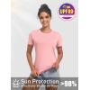 imageTACVASEN Womens Workout Shirt Short Sleeve UPF 80 Sun Protection Shirts Moisture Wicking TopsLight Pink