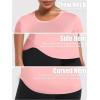 imageTACVASEN Womens Workout Shirt Short Sleeve UPF 80 Sun Protection Shirts Moisture Wicking TopsLight Pink