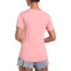 imageTACVASEN Womens Workout Shirt Short Sleeve UPF 80 Sun Protection Shirts Moisture Wicking TopsLight Pink
