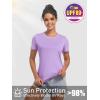 imageTACVASEN Womens Workout Shirt Short Sleeve UPF 80 Sun Protection Shirts Moisture Wicking TopsLight Purple