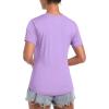 imageTACVASEN Womens Workout Shirt Short Sleeve UPF 80 Sun Protection Shirts Moisture Wicking TopsLight Purple