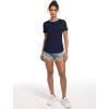 imageTACVASEN Womens Workout Shirt Short Sleeve UPF 80 Sun Protection Shirts Moisture Wicking TopsNavy