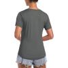 imageTACVASEN Womens Workout Shirt Short Sleeve UPF 80 Sun Protection Shirts Moisture Wicking TopsSea Grey