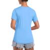 imageTACVASEN Womens Workout Shirt Short Sleeve UPF 80 Sun Protection Shirts Moisture Wicking TopsSky Blue