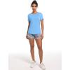 imageTACVASEN Womens Workout Shirt Short Sleeve UPF 80 Sun Protection Shirts Moisture Wicking TopsSky Blue