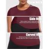 imageTACVASEN Womens Workout Shirt Short Sleeve UPF 80 Sun Protection Shirts Moisture Wicking TopsWine Red