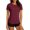 imageTACVASEN Womens Workout Shirt Short Sleeve UPF 80 Sun Protection Shirts Moisture Wicking TopsWine Red