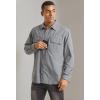 imageTACVASEN Fishing Shirt for Men Long Sleeve Shirt Quick Dry Fit Tactical Shirt Button Up Work Shirt Lightweight SafariGrey