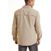 imageTACVASEN Fishing Shirt for Men Long Sleeve Shirt Quick Dry Fit Tactical Shirt Button Up Work Shirt Lightweight SafariKhaki