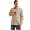 imageTACVASEN Fishing Shirt for Men Long Sleeve Shirt Quick Dry Fit Tactical Shirt Button Up Work Shirt Lightweight SafariKhaki