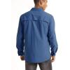 imageTACVASEN Fishing Shirt for Men Long Sleeve Shirt Quick Dry Fit Tactical Shirt Button Up Work Shirt Lightweight SafariRoyal Blue