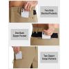 imageTACVASEN Mens Hiking Cargo Shorts 10quot with Zipper Pockets Quick Dry Casual Stretch Golf Work Short Outdoor SummerKhaki