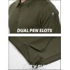 imageTACVASEN Mens Polo Shirts Dry Fit Tactical Golf Polos Short Sleeve Shirt UPF 50 Performance Collared Work AthleticArmygreen