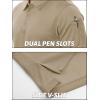 imageTACVASEN Mens Polo Shirts Dry Fit Tactical Golf Polos Short Sleeve Shirt UPF 50 Performance Collared Work AthleticKhaki