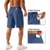 imageTACVASEN Mens Running Athletic Shorts 9quot Quick Dry Workout Gym Shorts Lightweight Summer Shorts 3 Zipper Pockets04blue Grey