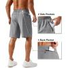 imageTACVASEN Mens Running Athletic Shorts 9quot Quick Dry Workout Gym Shorts Lightweight Summer Shorts 3 Zipper Pockets05light Grey