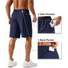 imageTACVASEN Mens Running Athletic Shorts 9quot Quick Dry Workout Gym Shorts Lightweight Summer Shorts 3 Zipper Pockets06navy