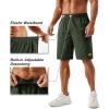 imageTACVASEN Mens Running Athletic Shorts 9quot Quick Dry Workout Gym Shorts Lightweight Summer Shorts 3 Zipper Pockets07green