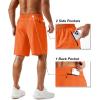 imageTACVASEN Mens Running Athletic Shorts 9quot Quick Dry Workout Gym Shorts Lightweight Summer Shorts 3 Zipper Pockets08orange