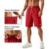 imageTACVASEN Mens Running Athletic Shorts 9quot Quick Dry Workout Gym Shorts Lightweight Summer Shorts 3 Zipper Pockets09tomato Red
