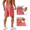 imageTACVASEN Mens Running Athletic Shorts 9quot Quick Dry Workout Gym Shorts Lightweight Summer Shorts 3 Zipper Pockets10watermelon Red