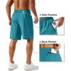 imageTACVASEN Mens Running Athletic Shorts 9quot Quick Dry Workout Gym Shorts Lightweight Summer Shorts 3 Zipper Pockets12lake Blue
