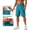 imageTACVASEN Mens Running Athletic Shorts 9quot Quick Dry Workout Gym Shorts Lightweight Summer Shorts 3 Zipper Pockets12lake Blue