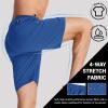 imageTACVASEN Mens Running Athletic Shorts 9quot Quick Dry Workout Gym Shorts Lightweight Summer Shorts 3 Zipper Pockets13royal Blue