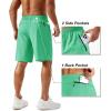 imageTACVASEN Mens Running Athletic Shorts 9quot Quick Dry Workout Gym Shorts Lightweight Summer Shorts 3 Zipper Pockets14mint Green