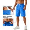 imageTACVASEN Mens Running Athletic Shorts 9quot Quick Dry Workout Gym Shorts Lightweight Summer Shorts 3 Zipper PocketsB Azure