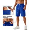 imageTACVASEN Mens Running Athletic Shorts 9quot Quick Dry Workout Gym Shorts Lightweight Summer Shorts 3 Zipper PocketsB Color Blue