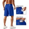imageTACVASEN Mens Running Athletic Shorts 9quot Quick Dry Workout Gym Shorts Lightweight Summer Shorts 3 Zipper PocketsB Color Blue