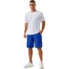 imageTACVASEN Mens Running Athletic Shorts 9quot Quick Dry Workout Gym Shorts Lightweight Summer Shorts 3 Zipper PocketsB Color Blue