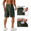 imageTACVASEN Mens Running Athletic Shorts 9quot Quick Dry Workout Gym Shorts Lightweight Summer Shorts 3 Zipper PocketsB Green