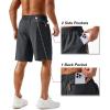 imageTACVASEN Mens Running Athletic Shorts 9quot Quick Dry Workout Gym Shorts Lightweight Summer Shorts 3 Zipper PocketsB Gy