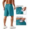 imageTACVASEN Mens Running Athletic Shorts 9quot Quick Dry Workout Gym Shorts Lightweight Summer Shorts 3 Zipper PocketsB Lake Blue