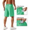 imageTACVASEN Mens Running Athletic Shorts 9quot Quick Dry Workout Gym Shorts Lightweight Summer Shorts 3 Zipper PocketsB Mint Green