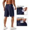 imageTACVASEN Mens Running Athletic Shorts 9quot Quick Dry Workout Gym Shorts Lightweight Summer Shorts 3 Zipper PocketsB Navy