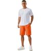 imageTACVASEN Mens Running Athletic Shorts 9quot Quick Dry Workout Gym Shorts Lightweight Summer Shorts 3 Zipper PocketsB Orange
