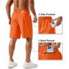 imageTACVASEN Mens Running Athletic Shorts 9quot Quick Dry Workout Gym Shorts Lightweight Summer Shorts 3 Zipper PocketsB Orange
