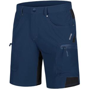 imageTACVASEN Mens Hiking Cargo Shorts 10quot with Zipper Pockets Quick Dry Casual Stretch Golf Work Short Outdoor SummerRoyal Blue