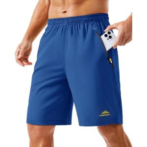 imageTACVASEN Mens Running Athletic Shorts 9quot Quick Dry Workout Gym Shorts Lightweight Summer Shorts 3 Zipper Pockets13royal Blue
