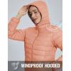 imageTACVASEN Womens Lightweight Puffer Jacket with Hood Pockets Quilted Padded Fullzip Winter CoatApricot