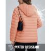 imageTACVASEN Womens Lightweight Puffer Jacket with Hood Pockets Quilted Padded Fullzip Winter CoatApricot