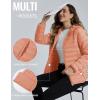 imageTACVASEN Womens Lightweight Puffer Jacket with Hood Pockets Quilted Padded Fullzip Winter CoatApricot