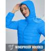 imageTACVASEN Womens Lightweight Puffer Jacket with Hood Pockets Quilted Padded Fullzip Winter CoatAzure Blue