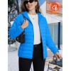 imageTACVASEN Womens Lightweight Puffer Jacket with Hood Pockets Quilted Padded Fullzip Winter CoatAzure Blue