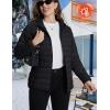 imageTACVASEN Womens Lightweight Puffer Jacket with Hood Pockets Quilted Padded Fullzip Winter CoatBlack