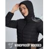 imageTACVASEN Womens Lightweight Puffer Jacket with Hood Pockets Quilted Padded Fullzip Winter CoatBlack